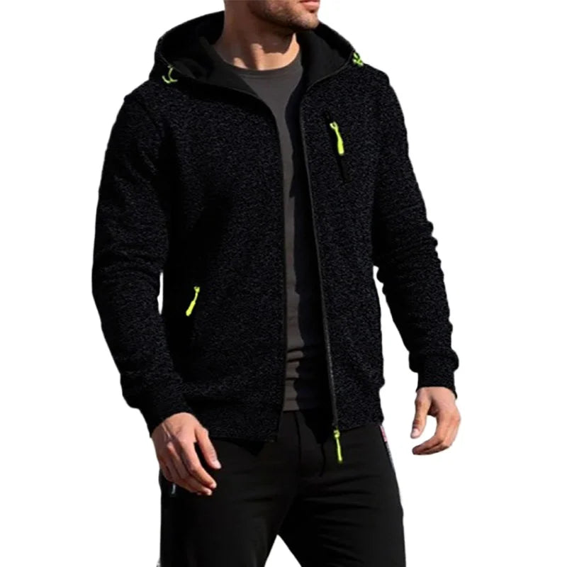 Men's Sweat Jacket Full Zip Hooded Sweatshirt by Gildan" Hoodie Streetwear