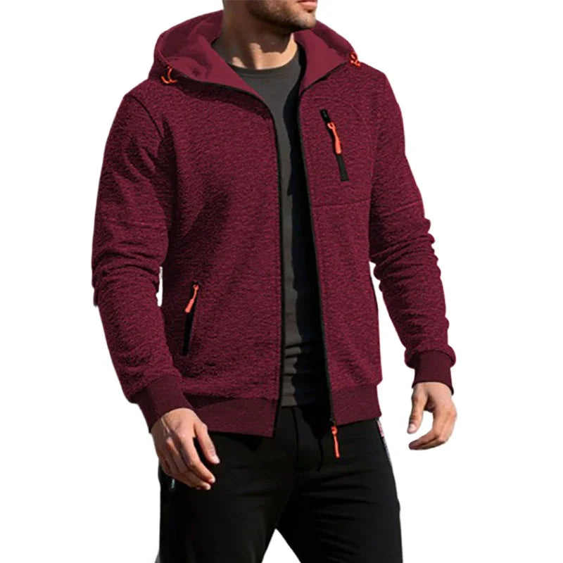 Men's Sweat Jacket Full Zip Hooded Sweatshirt by Gildan" Hoodie Streetwear