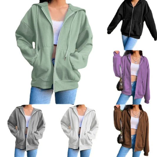 Autumn Fleece Hoodie Sweatshirts Hooded Pullover women