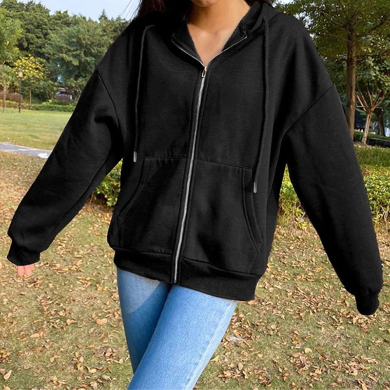 Autumn Fleece Hoodie Sweatshirts Hooded Pullover women