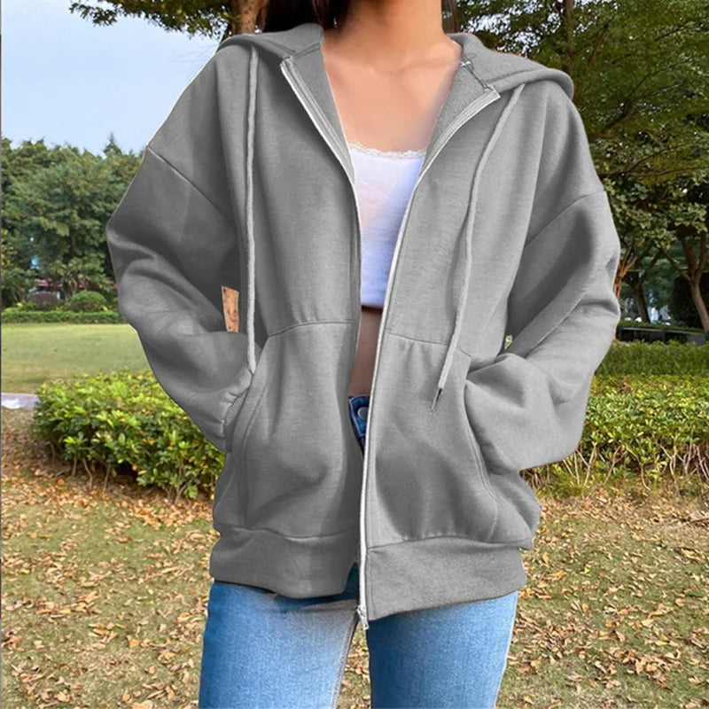 Autumn Fleece Hoodie Sweatshirts Hooded Pullover women