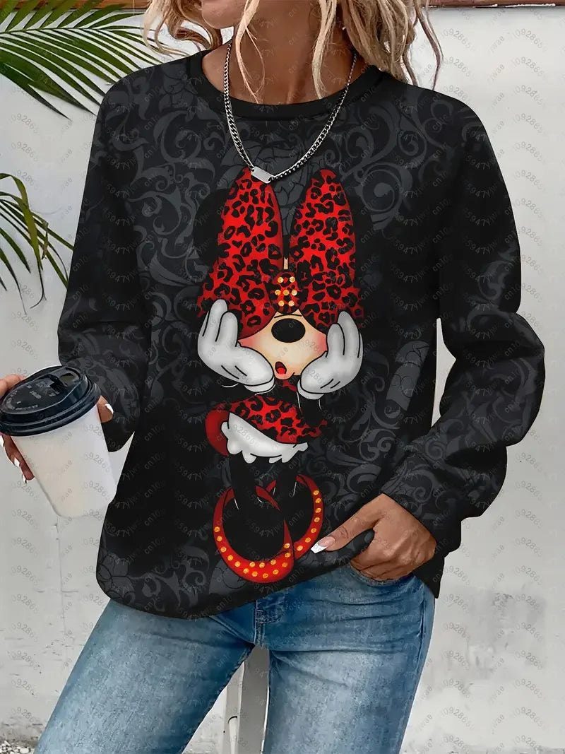 Women's Mickey Mouse Racing Graphic Sweatshirt Casual Pullover