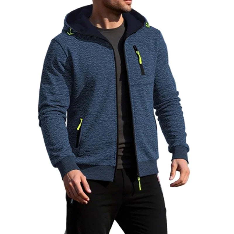 Men's Sweat Jacket Full Zip Hooded Sweatshirt by Gildan" Hoodie Streetwear