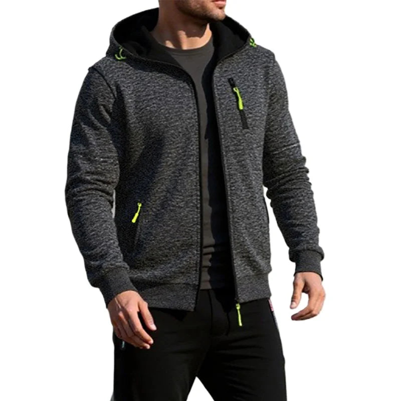 Men's Sweat Jacket Full Zip Hooded Sweatshirt by Gildan" Hoodie Streetwear