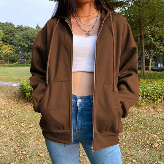 Autumn Fleece Hoodie Sweatshirts Hooded Pullover women