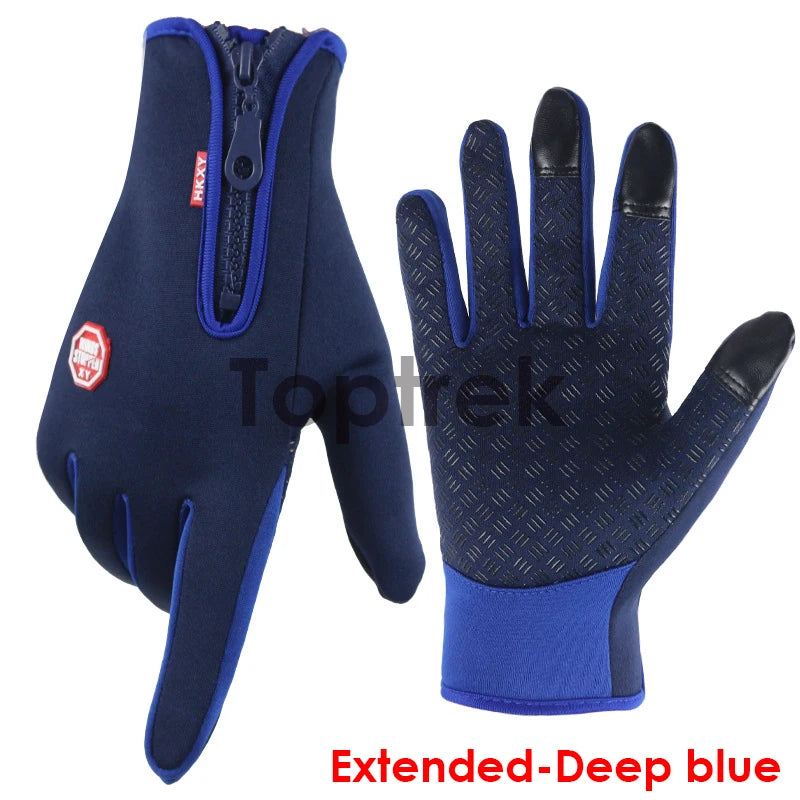 Touchscreen Fleece Warm Gloves Outdoor Cycling Driving Waterproof Cold Gloves Windproof Non Slip Womens Men Winter Ski Gloves