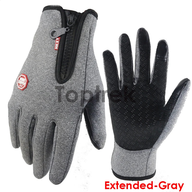 Touchscreen Fleece Warm Gloves Outdoor Cycling Driving Waterproof Cold Gloves Windproof Non Slip Womens Men Winter Ski Gloves