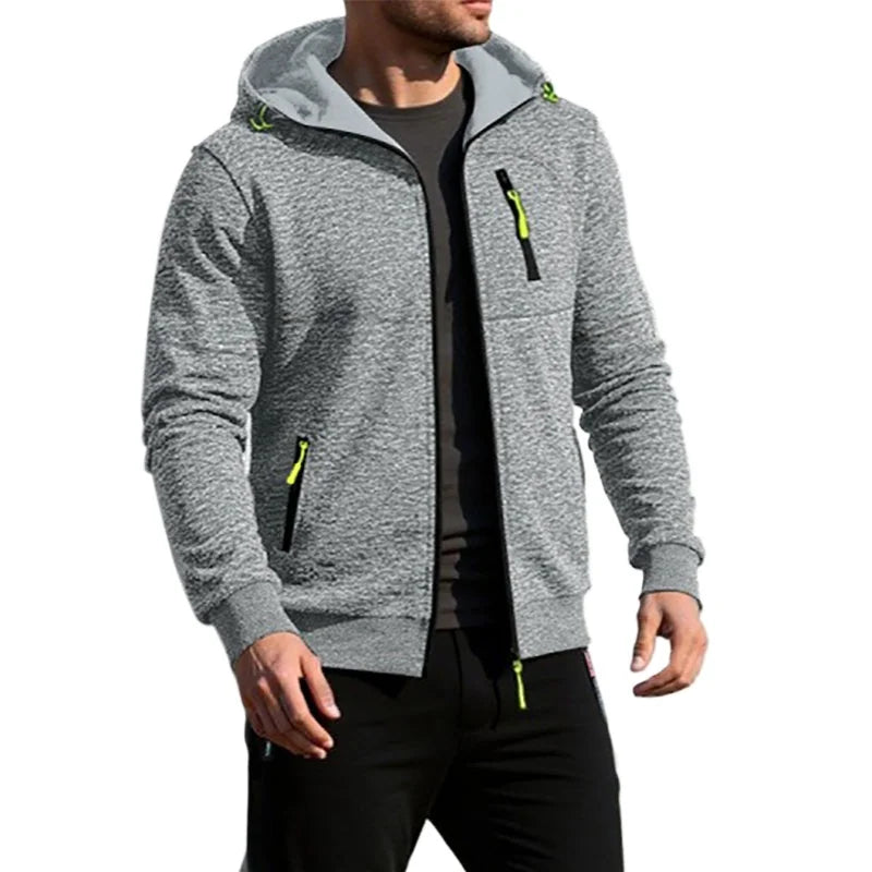 Men's Sweat Jacket Full Zip Hooded Sweatshirt by Gildan" Hoodie Streetwear