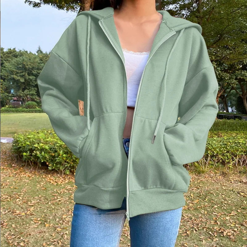 Autumn Fleece Hoodie Sweatshirts Hooded Pullover women